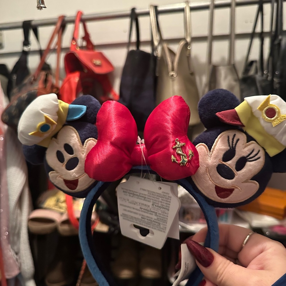 Disney Navy and Red Minnie Mouse Ear Headband